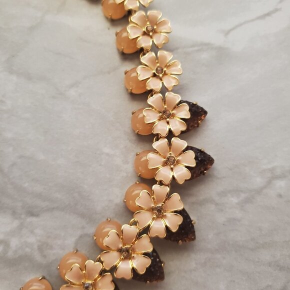 🍓 J.Crew Strawberry Flower Floral Rhinestones Crystal Cluster Statement 🍓 - Picture 4 of 16